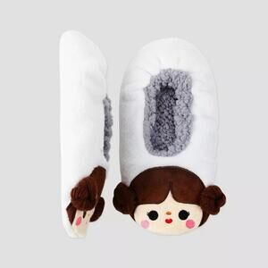 Star Wars Women's Princess Leia Fuzzy Slipper Socks